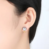 4 Colors Freshwater Pearl Clip Earrings Sterling Silver Ear Clip No Piercing