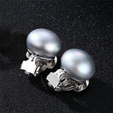 4 Colors Freshwater Pearl Clip Earrings Sterling Silver Ear Clip No Piercing
