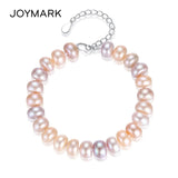 8mm-9mm Freshwater Mixed Pearl Bracelets with 925 Sterling Silver Clasp