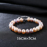 8mm-9mm Freshwater Mixed Pearl Bracelets with 925 Sterling Silver Clasp
