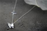 925 Silver Butterfly Necklace Women