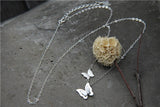925 Silver Butterfly Necklace Women