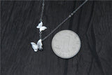 925 Silver Butterfly Necklace Women