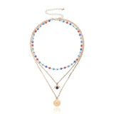 Evil Eyes Multilayer Necklaces Devil Pendant Choker Beads Party Jewelry
