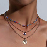 Evil Eyes Multilayer Necklaces Devil Pendant Choker Beads Party Jewelry