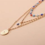 Evil Eyes Multilayer Necklaces Devil Pendant Choker Beads Party Jewelry