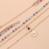 Evil Eyes Multilayer Necklaces Devil Pendant Choker Beads Party Jewelry