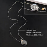 Water Drop Heart Steel Chain Essential Oil Pendant Necklace