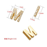 Initial Letter Necklace Pendant CZ Alphabet Charm Stainless