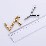 Bamboo Letter Necklace Pendant A-Z Initials Name Jewelry