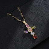 Cross Necklace CZ Jesus Cross Pendant Necklace For Men Women