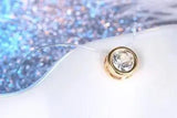 Zircon Round Pendant Necklace Women Jewelry Hollow Collar Chain