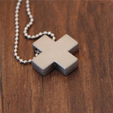 Stainless Steel Jesus Crystal Cross Pendant Necklace