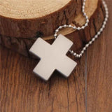 Stainless Steel Jesus Crystal Cross Pendant Necklace