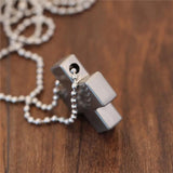 Stainless Steel Jesus Crystal Cross Pendant Necklace