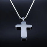 Christian Bible Cross Pendant Necklace Men's Jewelry N6019S02