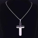 Christian Bible Cross Pendant Necklace Men's Jewelry N6019S02