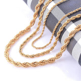 ASON Inoxidable Chains 1-5mm Stainless Steel Snake Chains Necklace