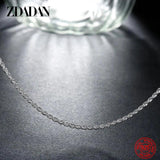 925 Sterling Silver 2MM Twist Necklace Geometric Rope Chain