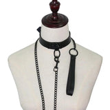 Women Sexy Punk Choker Leather Chain Bondage Cosplay Gothic Necklace