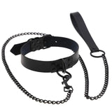 Women Sexy Punk Choker Leather Chain Bondage Cosplay Gothic Necklace