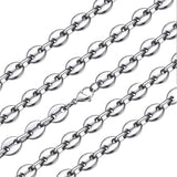 Stainless Steel Coffee Beans Chain Necklace 5MM for Men Women Hip Hop Jewelry