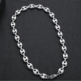Stainless Steel Coffee Beans Chain Necklace 5MM for Men Women Hip Hop Jewelry