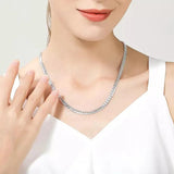 S925 Sterling Silver Gold/Silver Necklace for Women Men