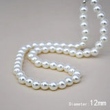 Pearl Necklace 4/6/8/10/12 mm Bead Chain Collier Jewelry