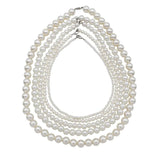 Pearl Necklace 4/6/8/10/12 mm Bead Chain Collier Jewelry