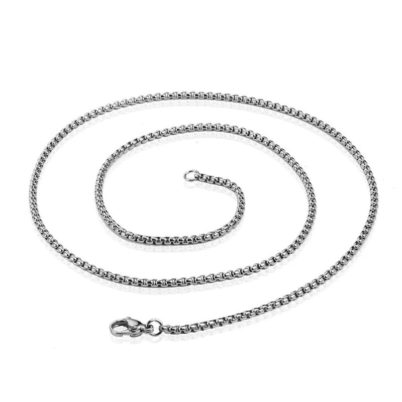 Stainless Steel Rope Pearl Chain Necklace for Pendant Men Women