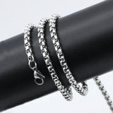 Stainless Steel Rope Pearl Chain Necklace for Pendant Men Women