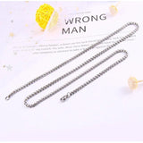 Stainless Steel Rope Pearl Chain Necklace for Pendant Men Women