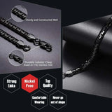 Flat Box Chain Stainless Steel Necklace Men Women Jewelry