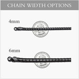 Flat Box Chain Stainless Steel Necklace Men Women Jewelry
