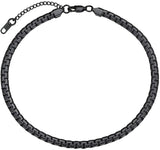 Flat Box Chain Stainless Steel Necklace Men Women Jewelry