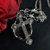 Pearl Cross Pendant Necklace For Women Hip Hop Sweet Metal Multi-layer Jewelry