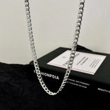 Classic Stainless Steel Cuba Necklace Long High Polished Non Fade