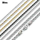 2-6mm Rope Chain Necklace Stainless Steel Never Fade Waterproof