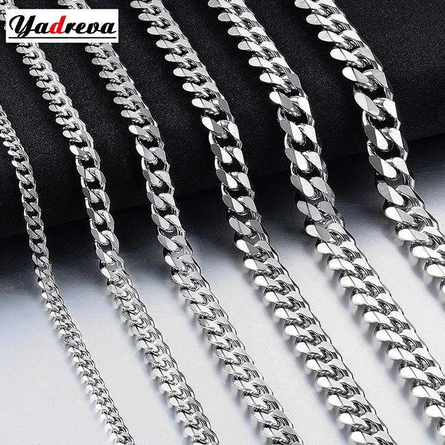 Waterproof Stainless Steel Cuban Chain Necklace Jewelry