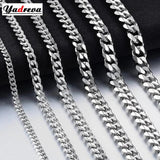 Waterproof Stainless Steel Cuban Chain Necklace Jewelry