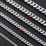 Waterproof Stainless Steel Cuban Chain Necklace Jewelry
