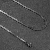 Stainless Steel Snake Blade Necklace Flat Chain Jewelry Gift