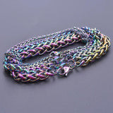 Rainbow Bracelet Making Material Stainless Steel Chain 7mm Thickness
