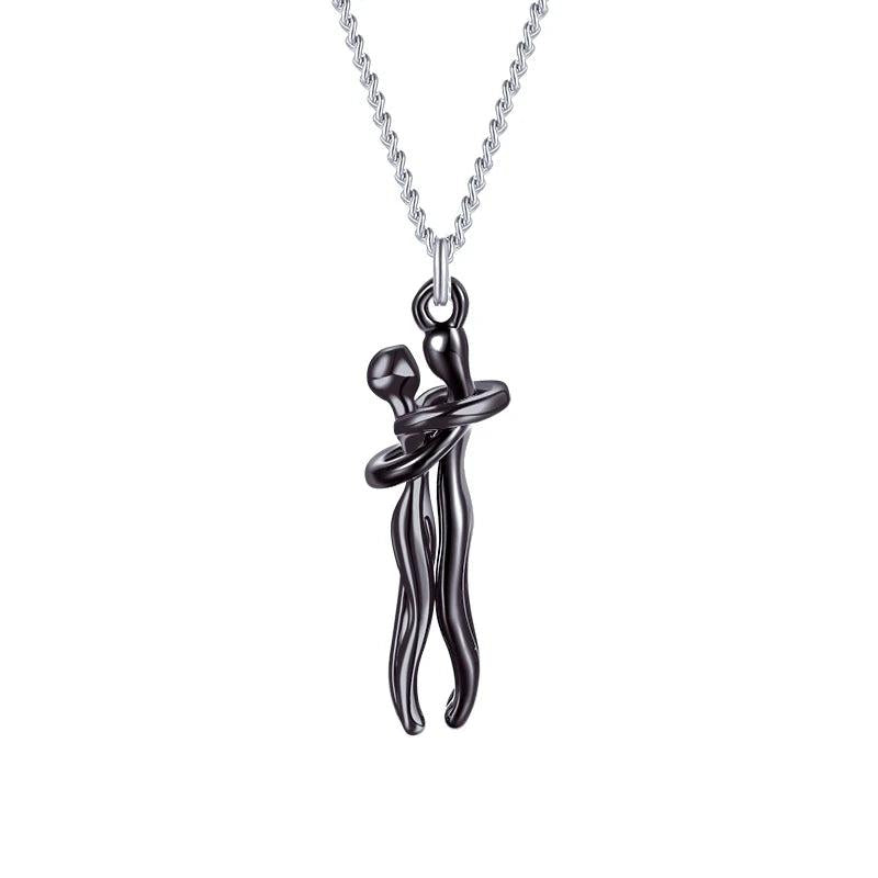 Couple Hug Necklace 316 Stainless Steel Jewelry Gift