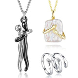Couple Hug Necklace 316 Stainless Steel Jewelry Gift