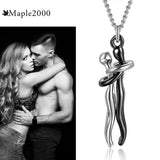 Couple Hug Necklace 316 Stainless Steel Jewelry Gift