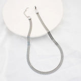 Mesh Chain Necklace for Women Stainless Steel Jewelry Punk Vintage