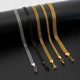 Mesh Chain Necklace for Women Stainless Steel Jewelry Punk Vintage