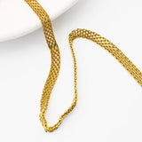 Mesh Chain Necklace for Women Stainless Steel Jewelry Punk Vintage